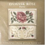 Cross Stitch Kit - Damask Rose Purse