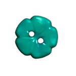 Button - 12mm flower Leaf Green