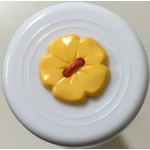 Button - 12mm Yellow Flower