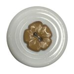 Button - 12mm Flower Olive