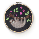 Sloth in a Hoop Needle Felting Kit