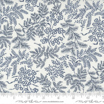 Fabric Piece - Nantucket Summer  Cream with Navy Sprigs