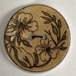 Button - 33mm Lasered Flower