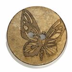 Button - 45mm Lasered Butterfly