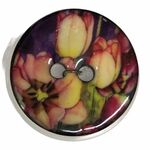 Button - 40mm Tulip Flowers