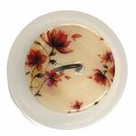 Button - 18mm Red Daisies