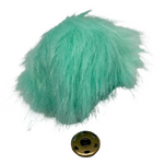Mint Frost Faux Fur Pom Pom  - with pre-sewn press stud