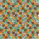 Fabric - Jungle Friends - 5JF-1 Animal Patchwork