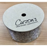 5mm Glitter Velvet Ribbon - Silver