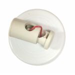Button -  Plastic white spring toggle