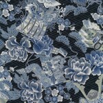 Fabric Piece - Kenzan 102 Navy Blue 45cm x 110cm