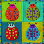 Wool Applique Pack SS Lady Bug 1 Blue