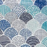 Fat Quarters - Cosmo Textiles - Jinja - 63000 101 Aqua