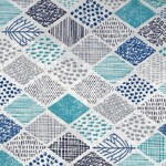 Fat Quarters - Cosmo Textiles -Jinja - 63000 103 Aqua