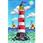 By the Sea - Lighthouse By Day Counted Cross Stitch