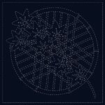 Sashiko Printed Cloth Momiji 12"x12"