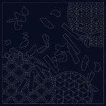 Sashiko Printed Cloth Wishes 12"x12"