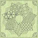 Sashiko Printed Cloth Kaza-Guruma 4