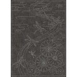 Sashiko Printed Cloth Twilight Dragonfly - Brown
