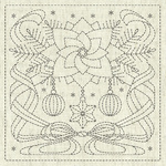 Sashiko Printed Cloth Blessing 12"x12"