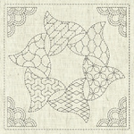 Sashiko Printed Cloth Kaza-Guruma 5