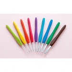 Clover Amour Crochet Hook, Easy Grip Elastomer Handle