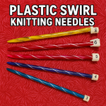 Plastic Swirl Knitting Needles – Clearance Sale