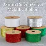 38mm Glitter Velvet Ribbon Range