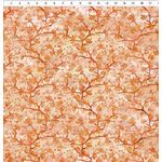 Fat Quarter - Oriental Gardens Orange Cherry Blossoms - 6OG-1