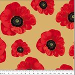 We Will Remember Them - Poppies on Beige Large