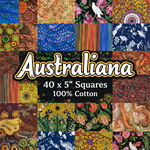 Australiana Fabric Pack – 40 x 5" Cotton Squares