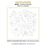 Wildflower Bouquet Sashiko Panel WF01