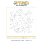 Wildflower Chrysanthemum Sashiko Panel