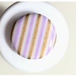 Button - 15mm White Mauve Gold