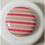 Button - 15mm Pink/Wh/Gold