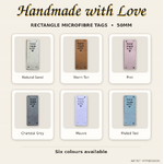 Rectangle Microfibre Handmade Tag 50mm