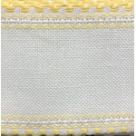 Linen Band - 8cm White/Lemon
