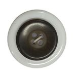 Button - 21mm Brown Round
