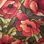 Fabric - Deco Delight Red Flowers 110cm Wide