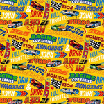 Turbo Speed Racing Words Yellow Multi