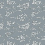 Fat Quarter - Soaring Dreams – Planes Teal – 91241-62