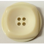 Button - 28mm Cream Square