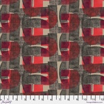 Fat Quarter - COUNTER - Modern Red & Charcoal (Kara) PWEB066.KARA
