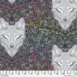 Tula Pink Graywork- Wolf of Pink Street (Carbon)