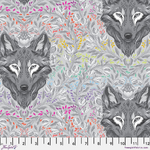 Tula Pink Graywork- Wolf of Pink Street (Fog)