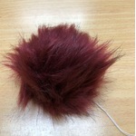 Pom Pom Faux Fur Claret