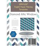English Paper Piecing Template - Diamond Attic Windows Cushion Kit 1 1/2"