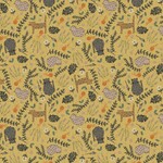 Fabric - Good Boy & Kitty - 103 Garden Kitty Mustard