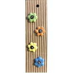 Button - Handmade L95 Flowers - Set of 4