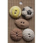 Button - Handmade Ball Buttons L242 - 5pcs